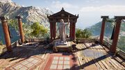 The terrace of the temple