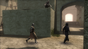Altaïr observing the watchman