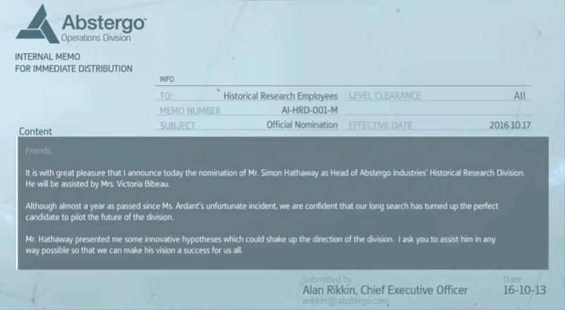 File:Isabelle Ardant - Abstergo Replacement Memo.png