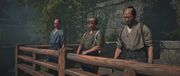 Sanada-ryu students watching Diogo's duel