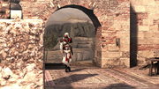 Ezio entering the Baths of Trajan