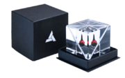 A blood vial prop and its box