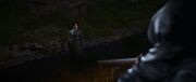 Naoe trying to gain Katsuhime's assistance