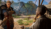 Reda showing Eivor an opal, which he used as a currency