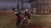 Ezio assassinating one of the guards