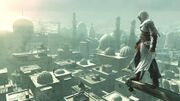 Altaïr observing Jerusalem.