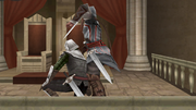 Ezio assassinating a guard
