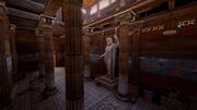 The interior of the temple