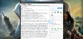 The blue circle shows the toolbar collapsing arrow