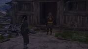Goro confronted by Naoe at the Shōkoku-ji Temple