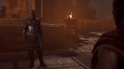 Amorges confronted by Kassandra