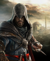 An early image of Ezio with the Hookblade