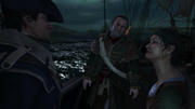 Amanda informing Connor about the attacks on Nantucket