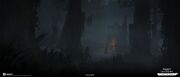 Concept art of Nowaki fighting against Naoe