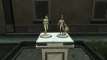 the statuettes of Venus and Mars in Monteriggioni
