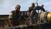 Adéwalé telling Edward about the state of the ship