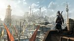 Ezio overlooking a port in Constantinople.