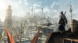 Ezio overlooking a port in Constantinople.