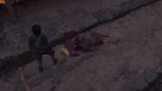 Asajiro's death at the hands of Naoe