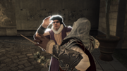 Ezio assassinating the third conspirator