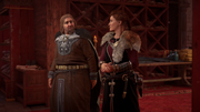 Audun conversing with Ingeborg
