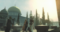 Altaïr watching the Temple Mount.