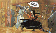 The Assassin killing a Templar knight