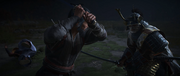 Nagato fending off the attackers
