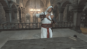 Altaïr checking his equipment