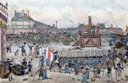 A painting of the execution of Robespierre