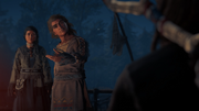 Karonhiaktátie' inviting Eivor to tell her story