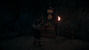 A fantic playing at the shrine