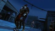 The Knight being killed by a Pariah