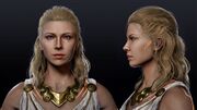 Models of Persephone without her headgear