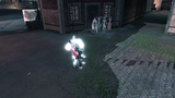 Ezio retrieves a flag.