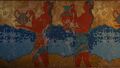 A Minoan mural featuring cup-bearers