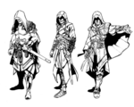 Aquilus, Altaïr and Ezio sketches