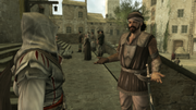 Gambalto informing Ezio about Maffei's whereabouts