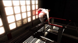 Desmond free-running in the warehouse.