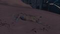 A defeated undead soldier turning to sand.
