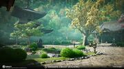 Concept art of Negoro-ji Temple Grounds