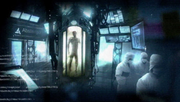John's body in cryogenic suspension