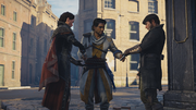 Henry giving the twins their revolvers
