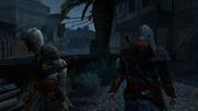 Ezio walking with the Apprentice