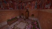 The interior of the temple