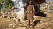 Mikkos standing outside his house