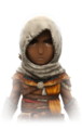 Bayek's avatar in Rebellion's character menu