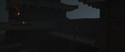 Yasuke traversing the roofs to gain access to the upper levels