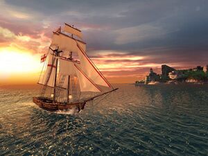 ACP HMS Dranke in sunset.jpg