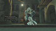 Altaïr assassinating one of Talal's men